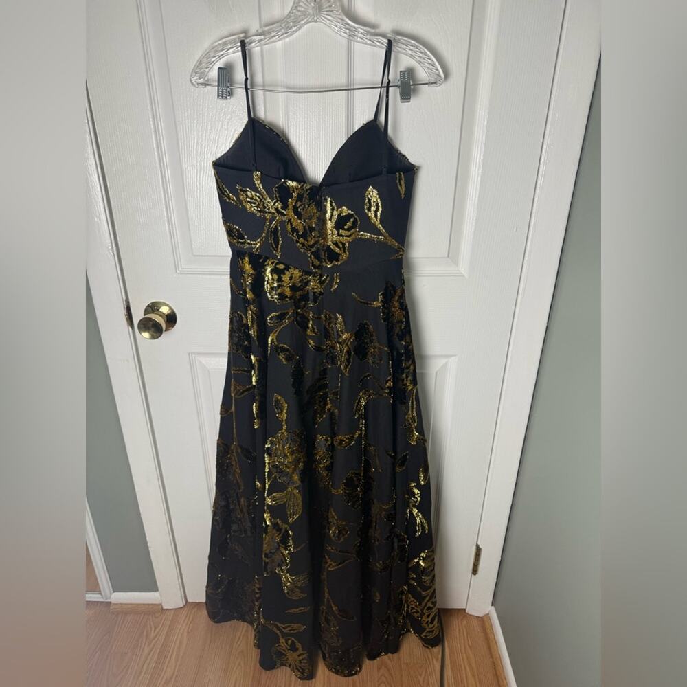 Helsi Edith Metallic Floral Midi Dress S - Picture 8 of 10